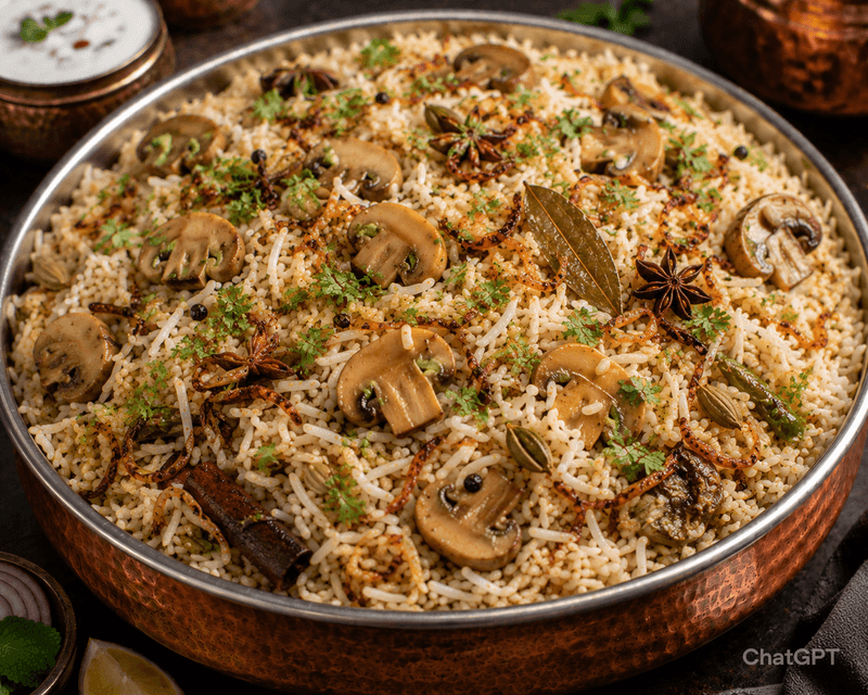Mushroom Pulao